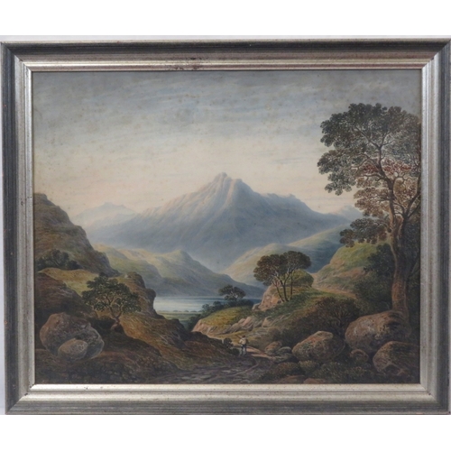 14 - William Varley 'Eagle Rock, Ireland' watercolour 45x55cm signed and dated 1828 verso