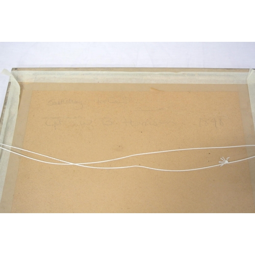 20 - B Harris 'Study of a Lake with Island' watercolour 20 x 27cm