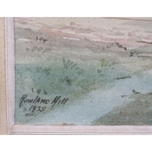 21 - Rowland Hill 'Cottages near Mourne Mountains   watercolour 19x33cm, signed and dated 1935