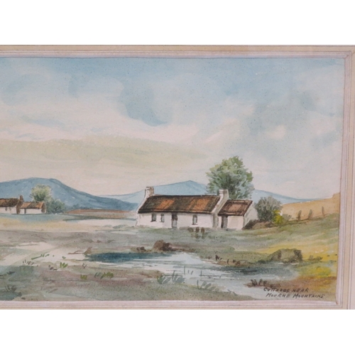 21 - Rowland Hill 'Cottages near Mourne Mountains   watercolour 19x33cm, signed and dated 1935