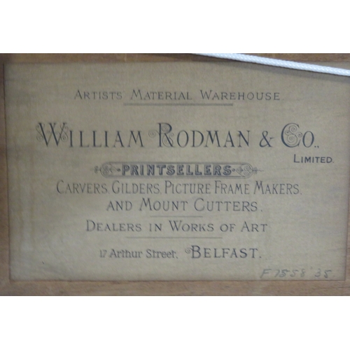 21 - Rowland Hill 'Cottages near Mourne Mountains   watercolour 19x33cm, signed and dated 1935