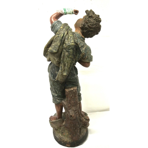 133 - Victorian porcelain figure of a boy with grape