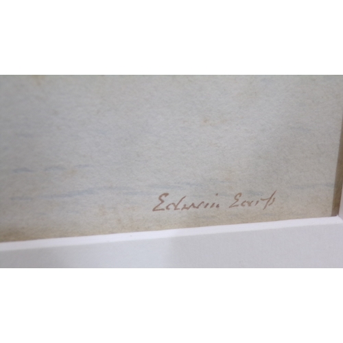 29 - Edwin Earp 'Extensive riverscape studies' pair of watercolours 22x55cm each signed