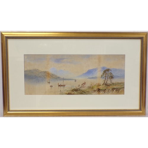 29 - Edwin Earp 'Extensive riverscape studies' pair of watercolours 22x55cm each signed