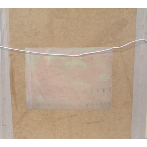 35 - After LS Lowry 'Buildings in a street' charcoal 36x39cm signed