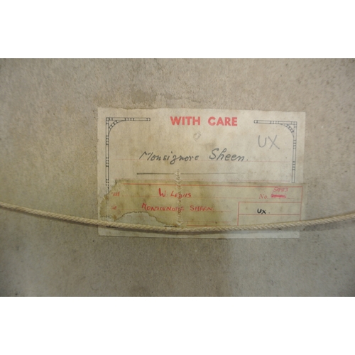 37 - Percy Wyndham Lewis (1882-1957) 'Portrait of Monsignore Lewis' pencil with chalk highlights' signed ... 