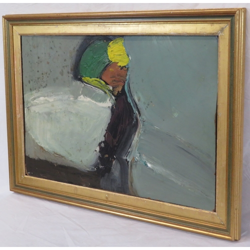 44 - R Hilton 'Abstract' oil on board 41x61cm signed and dated verso