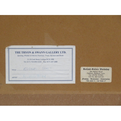 44 - R Hilton 'Abstract' oil on board 41x61cm signed and dated verso