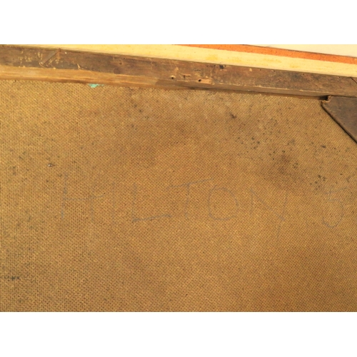 44 - R Hilton 'Abstract' oil on board 41x61cm signed and dated verso