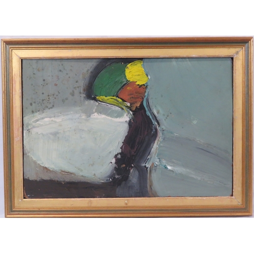 44 - R Hilton 'Abstract' oil on board 41x61cm signed and dated verso
