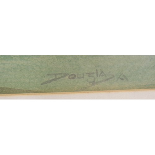 66 - Douglas Alexander 'Landscape with river and house' watercolour, 26x37cm signed lower right