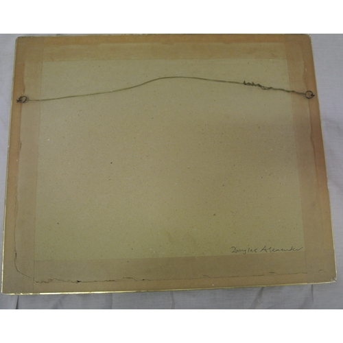 66 - Douglas Alexander 'Landscape with river and house' watercolour, 26x37cm signed lower right