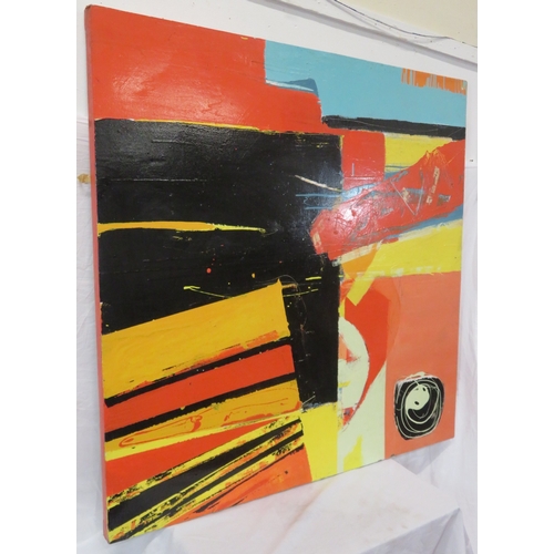 78 - Sherilyn Halligan 'Abstract' oil on board Fellowship work 2000. 122x122cm