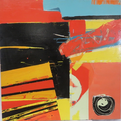 78 - Sherilyn Halligan 'Abstract' oil on board Fellowship work 2000. 122x122cm