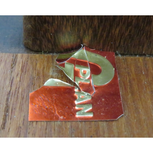 114 - Nest of 3 G-plan tables, top one with tiled insets on oblong plinths