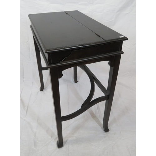 120 - Edward mahogany bachelors desk with metamorphic fold-over top & pull-out slope, on square tapering l... 