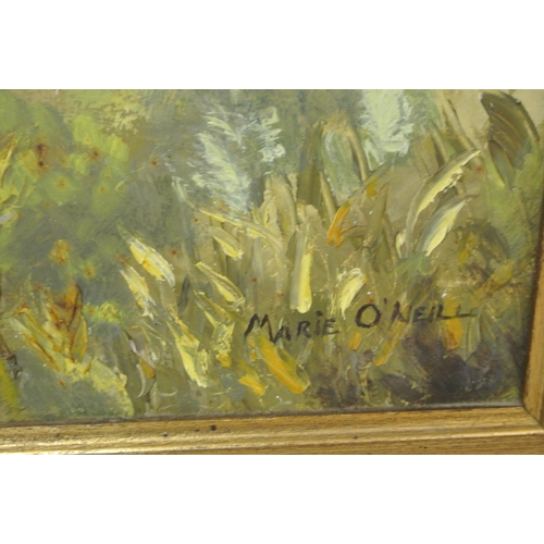 40 - Marie O'Neill 'Woodland pathway' oil on canvas 50x65cm signed