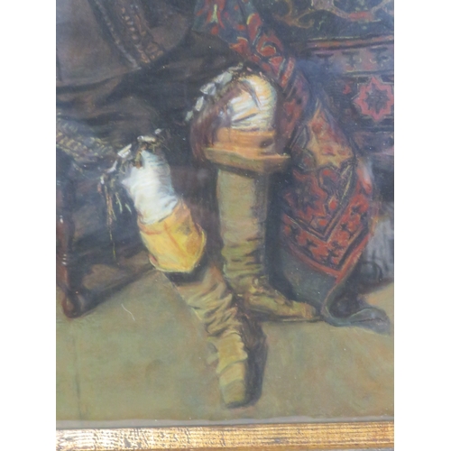 45 - Dutch school 'Gentleman in a studio' pastels and chalks, 60x50cm