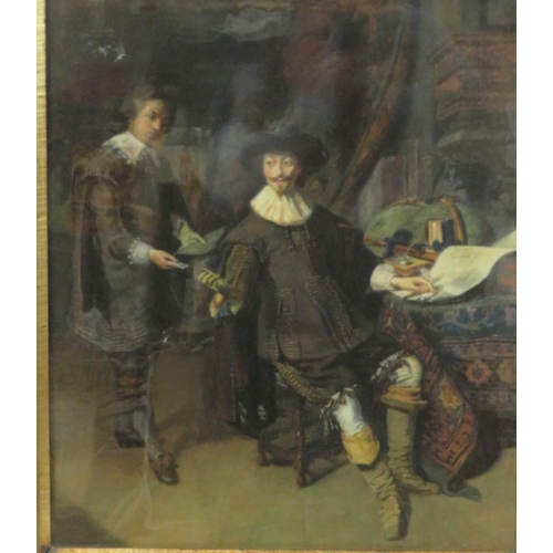 45 - Dutch school 'Gentleman in a studio' pastels and chalks, 60x50cm