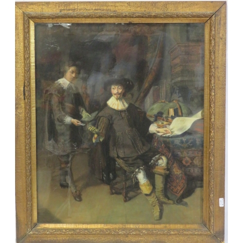 45 - Dutch school 'Gentleman in a studio' pastels and chalks, 60x50cm