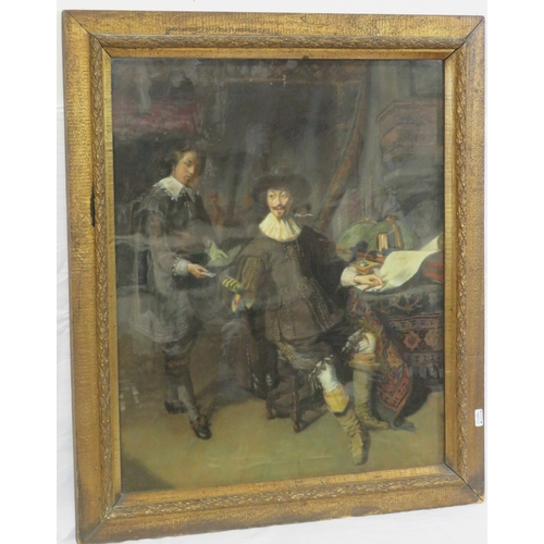 45 - Dutch school 'Gentleman in a studio' pastels and chalks, 60x50cm