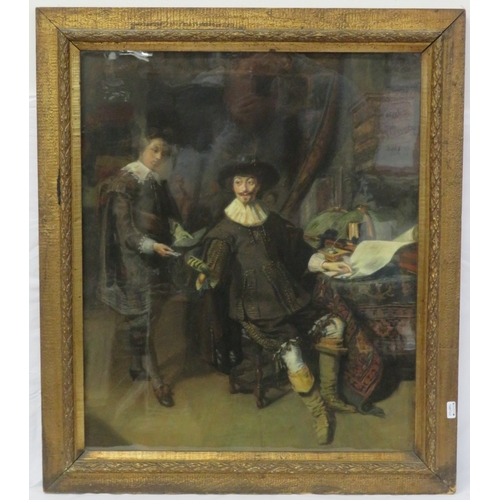 45 - Dutch school 'Gentleman in a studio' pastels and chalks, 60x50cm