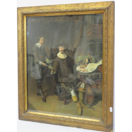 45 - Dutch school 'Gentleman in a studio' pastels and chalks, 60x50cm