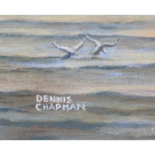 49 - Denis Chapman 'Schooner under sail' oil on canvas, 35x45cm, signed