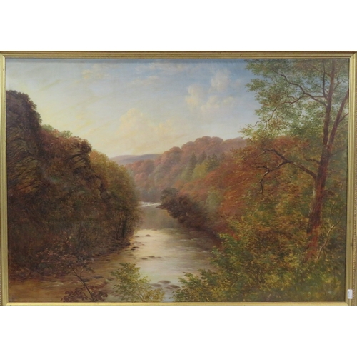 52 - Frederick Foot (1830-1908) 'Buckland Wood, Devon' oil on canvas, 65x90cm, signed and titled verso