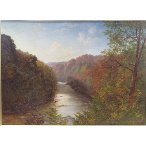 52 - Frederick Foot (1830-1908) 'Buckland Wood, Devon' oil on canvas, 65x90cm, signed and titled verso