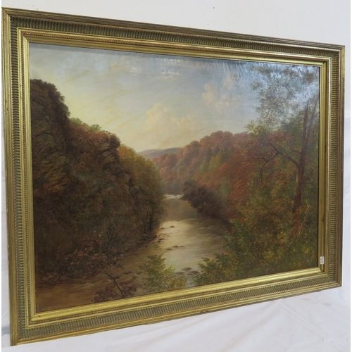 52 - Frederick Foot (1830-1908) 'Buckland Wood, Devon' oil on canvas, 65x90cm, signed and titled verso