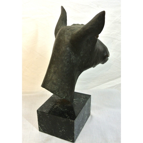 54 - Geraldine Knight 'Nightingale' bronze, initialled and dated left lower neck, (1 of 5) 26cm high, on ... 