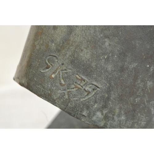 54 - Geraldine Knight 'Nightingale' bronze, initialled and dated left lower neck, (1 of 5) 26cm high, on ... 