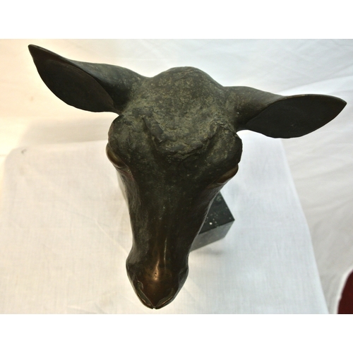 54 - Geraldine Knight 'Nightingale' bronze, initialled and dated left lower neck, (1 of 5) 26cm high, on ... 