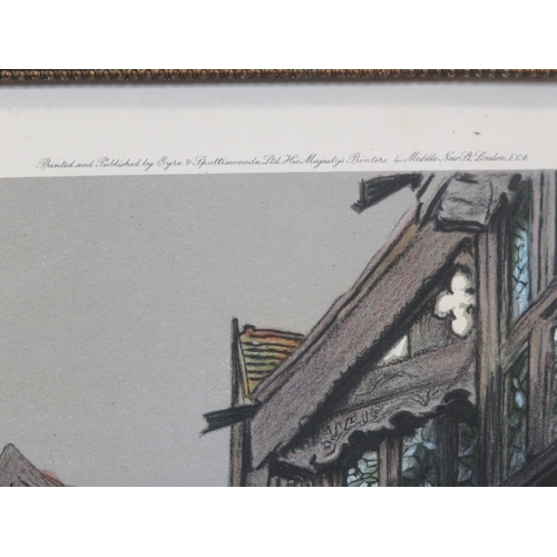 56 - Cecil Alden 'Tudor scene with Lady and dogs' print, 40x32cm, signed