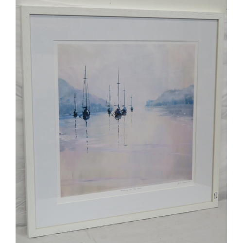 57 - Judi Trevorrow 'Morning on the Dart' pastels, 40x40cm, signed