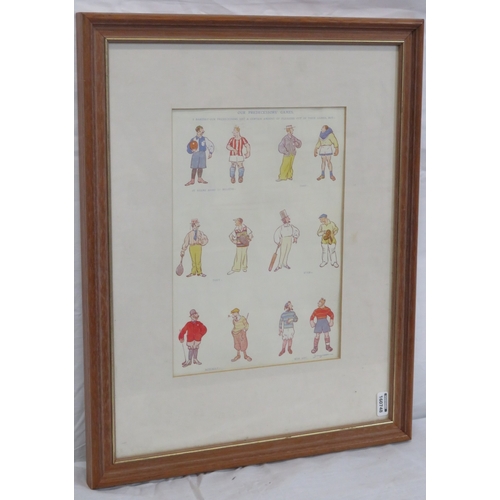 60 - Keith Wreyford 'Our Predecessors' games' Punch Cartoon 25x18cm