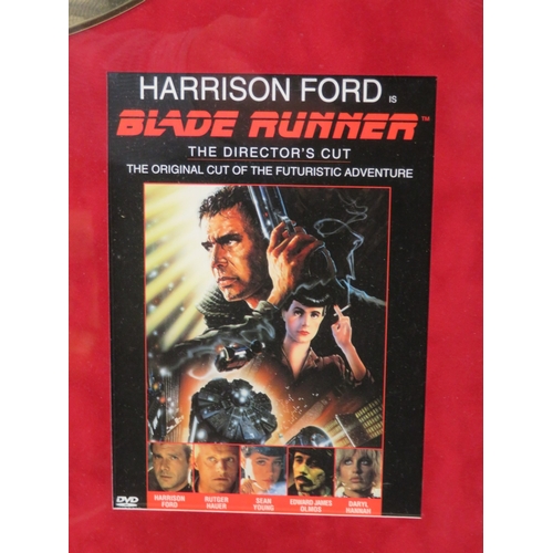 65 - Harrison Ford 'Blade Runner' DVD gold disc collection, framed with certificate from Our Price PLC, H... 