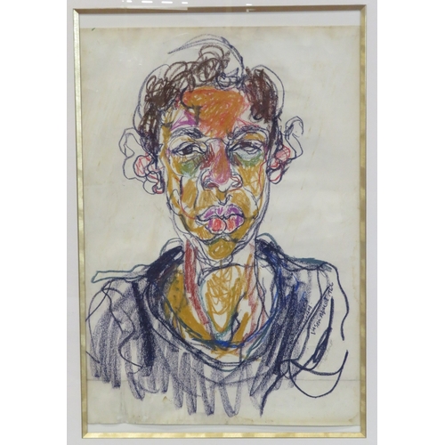 67 - Jason Monet (British 1938-2009) 'Portrait of Gerard' pastels 70x50cm, signed and dated 1966