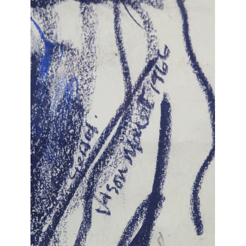 67 - Jason Monet (British 1938-2009) 'Portrait of Gerard' pastels 70x50cm, signed and dated 1966