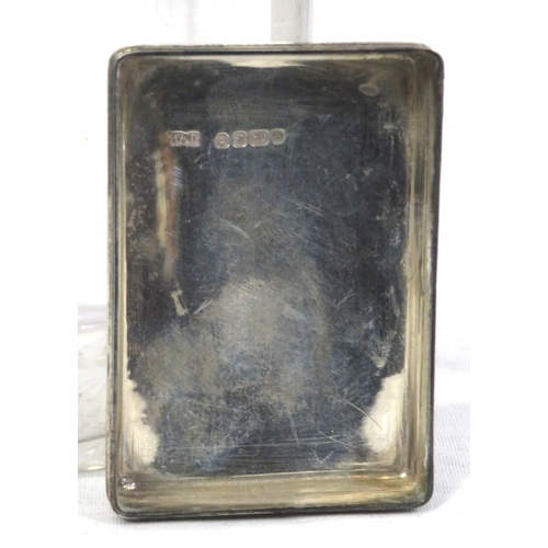 96 - Victorian silver topped glass dressing table box with foiliate decoration