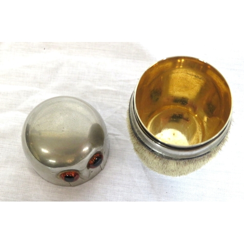 97 - 'Owl' stirrup cup holder with 4 silverplated cups