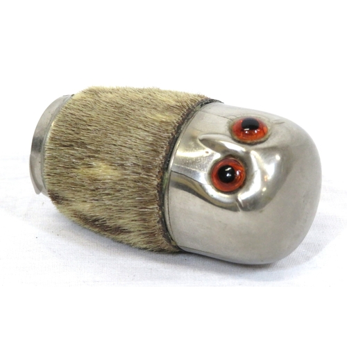 97 - 'Owl' stirrup cup holder with 4 silverplated cups