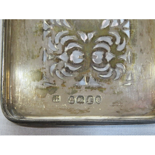 98 - Georgian silver topped glass jewellery box with pierced decoration