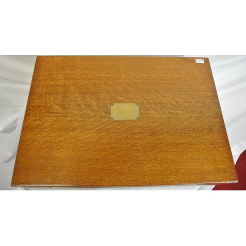 118 - Walnut vintage cutlery box