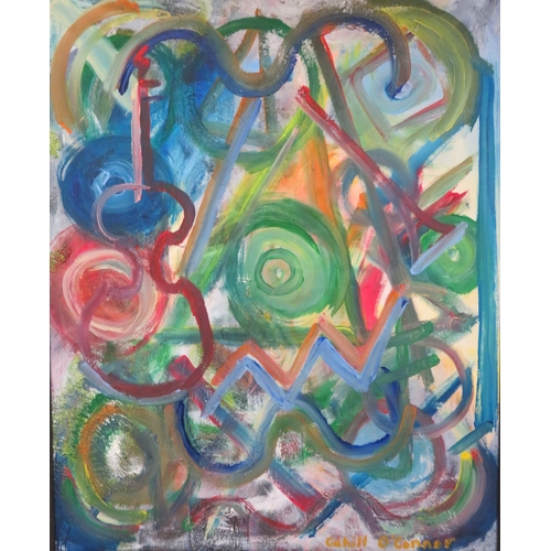 22 - Cahill O'Connor 'Shapes & Sounds' oil on canvas 150x120cm signed verso