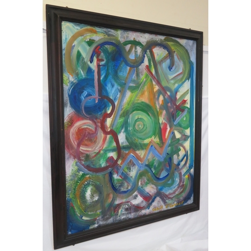 22 - Cahill O'Connor 'Shapes & Sounds' oil on canvas 150x120cm signed verso