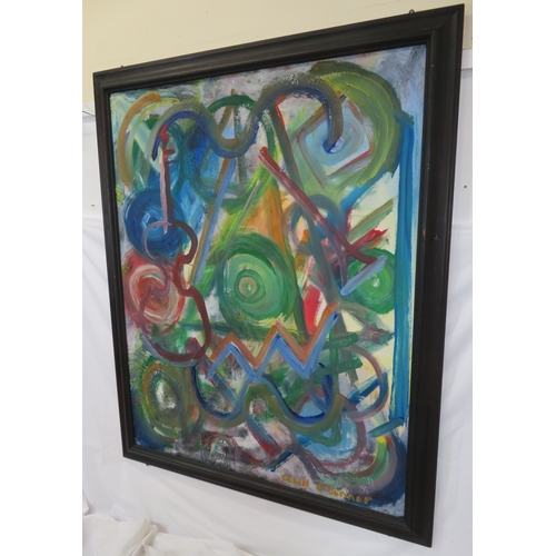 22 - Cahill O'Connor 'Shapes & Sounds' oil on canvas 150x120cm signed verso