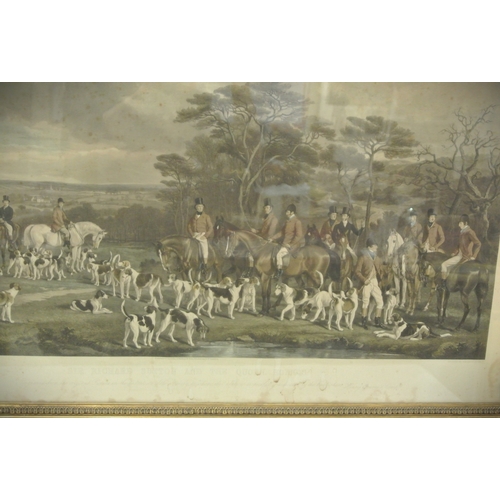 26 - Francis Grant 'Sir Richard Sutton and the Quorn Hounds' print 53x90cm