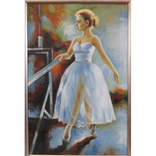 32 - Irish school 'Ballet dancer' oil on canvas, 90x60cm